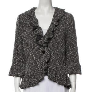 Cynthia Rowley Black Tweed Patter Jacket Size Medium